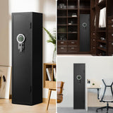 RIFLEWELL 2 Rifle Gun Safe, Digital Gun Safe for Home Rifle and Shotguns, Quick Access Gun Cabinets with LED Light, Rifle Safe with Adjustable Gun Rack and Removable Shelf Riflewell