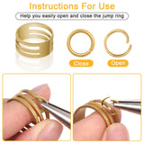 Anezus Jump Rings for Jewelry Making Supplies and Necklace Repair with Jump Ring Pliers and Open Jump Ring(1200Pcs Silver and Gold) anezus