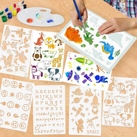 Rock Painting Kit for Kids 6-12 - Glow in The Dark Rock Painting Crafts Set, Arts and Crafts for kids ages 8-12, Stencils for Painting, Water Coloring book for 6, 7, 8, 9, 10, 11, 12 Year Old Kids PAINTIGO