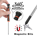 Screwdriver Set, 12 Pcs Small Screwdriver Set with Flathead Phillips Pentalobe Screwdriver In Different Sizes for iPhone PC Laptop Eyeglass Jewelry Watch QUEENTI