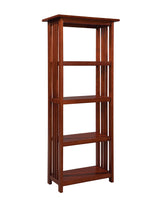 Alaterre Furniture Mission Book Shelf-4 Tier Bookcase with Adjustable Shelves for Living Room or Home Office, 60-Inch, Espresso Alaterre Furniture