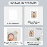Somime 25 Pack Backing Boards Only - 11x14 Uncut White Mats Matboards, Acid Free Backerboards for Art Prints, Ideal for Photos/Pictures/Prints/Frames/Arts Somime