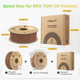 Creality Hyper PLA Filament 1.75mm, 3D Printer Filament, for High-Speed Printing, Neatly Wound Filament, Durable and Strong Toughness Dimensional Accuracy +/-0.02mm, 2.2lbs(1kg)/Spool (Brown) Creality