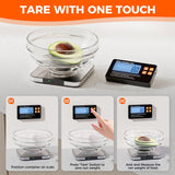 Food Scale with Split Wireless LCD Display, 33lb Digital Kitchen Scale with 7 Units Tare Function, 0.1oz High Accurate Smart Cooking Scale for Baking/Cooking/Meal Prep/Milk/Dieting TRUDIN