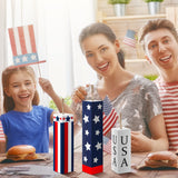 Amyhill 3 Pcs 4th of July Wooden Table Decorations Patriotic Table Centerpieces Independence Day Wood Firework Fourth of July Table Signs for Home Farmhouse Decor(Flag) Amyhill