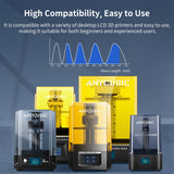 ANYCUBIC Water Washable ABS-Like 3D Printer Resin, High Toughness and Durability, High Precision and Easy to Post-Process, Low Odor, Wide Compatibility for All LCD Resin 3D Printers (White, 1kg) ANYCUBIC