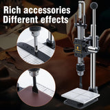 CXRCY Leather Hole Puncher & Press Machine, Manual Hole Punch Set for Leatherworking DIY Craft Leather Hole Punching,Setting Rivets,Button Snaps with 13pcs Punches, PP & Aluminum Plate CXRCY