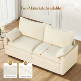 Vesgantti 74" Loveseat Sofa for Living Room, Comfy Cloud Couch Deep Seat Chenille Modern 2 Seater Small Sofa with Armrest Pillow, Easy Assembly for Small Spaces, Beige Vesgantti