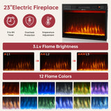 oneinmil 70" Fireplace TV Stand, Electric Fireplace with Mantel, Modern Entertainment Center with Open Storage, Remote Control, Adjustable Flame, Fire Place TV Stand for Living Room, Bedroom Oneinmil