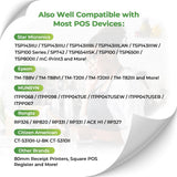 MUNBYN Thermal Paper 3 1/8 x 230ft, 10 Rolls Receipt Paper Work for Star Micronics TSP100 TSP143 Epson 80mm Receipt Printer Square POS Register, 80mm Thermal Receipt Paper, BPA Free, Plus Version MUNBYN