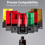 ELEGOO Water Washable 8K 3D Printer Resin 1000g Grey, 405nm Highest Precision Resin Rapid Printing Low Shrinkage LCD UV-Curing for Saturn 3 Ultra Saturn 4 Ultra ELEGOO