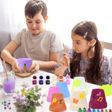 FULAIERGD 3 Pack Wind Chime Making Kit for Kids- Wind Chime Craft Painting Kit-Ceramic Pot, Bells, Stencils and Beads DIY Crafts Gifts for End of Year Student, Christmas, Birthday, Summer Decor FULAIERGD