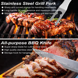 POLIGO 29 PCS BBQ Grill Accessories Stainless Steel BBQ Tools Grilling Tools Set with Storage Bag for Christmas Dads Birthday Presents - Camping Grill Utensils Set Ideal Grilling Gifts for Men Women POLIGO