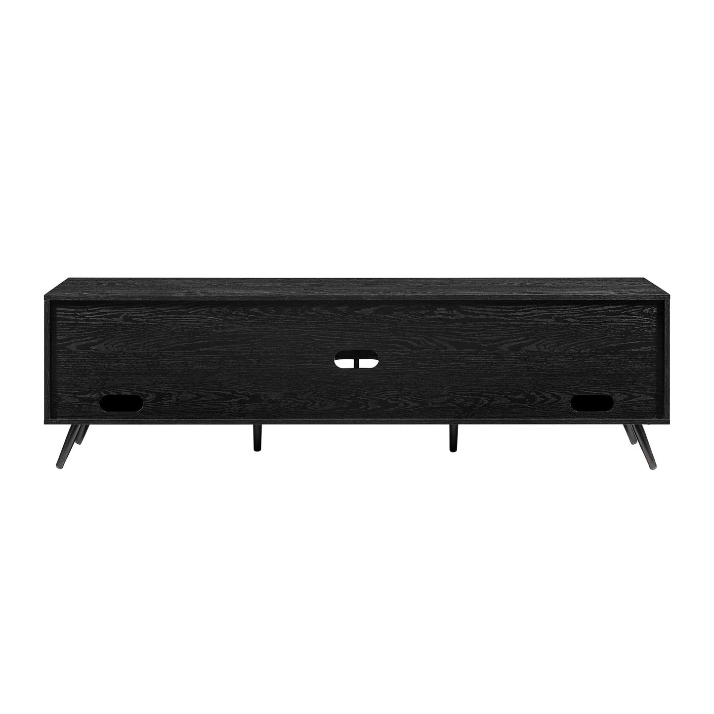 Walker Edison Nora Modern Minimal Open-Shelf Stand for TVs up to 80 Inches, 70 Inch, Black - WoodArtSupply