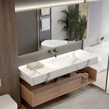 ZGNBSD Bathroom Vanity with Sink - Modern Floating Bathroom Vanity with Drawers & LED Smart Defog Mirror Cabinet - Solid Wood Bathroom Vanity - Wall Mount (A, 60 in) ZGNBSD