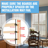 Suemisi Louver Bracket Kit, Louver Haedware Set, Sunblind System and Fence Louver System for Garden, Shutters and Blinds,Complete Kit for 11 Boards Black (1) Suemisi