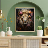 WUIVCTR Paint by Numbers Lion for Adults, Acrylic Oil Painting by Numbers Kits for Beginner with Brushes Paintwork Art Canvas for Home Decor 16x20 inch WUIVCTR