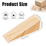 Akamino 10 Pack Wooden Door Stoppers,Non-Slip Soild Wood Door Wedges for Bottom of Door,Triangle Wood Block Security Door Stopper for Home Office Chair Caning - 4.8 x1.5x1.5 Inch Akamino