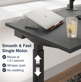 Desky Single Sit Stand Desk - Adjustable Standing Desk - Ergonomic Sit & Stand Up Desk - 71x29.5" Electric Standing Desk - Adjustable Height Table - Sit to Stand Desk - Height Adjustable Desk, Black Desky