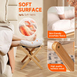TYYIHUA Folding Foot Stool,Small Ottoman Foot Rest for Couch,Wooden Footstool,Change Shoes Bench,Modern X Ottoman Chair for Living Room, Entryway, Children Room, Bedroom,Caravaning TYYIHUA