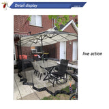 Tiimmgaal 15FT Mosquito Netting for Patio Umbrella Double Sided Patio Umbrella Canopy Netting &10X10 Ft gazebo (Black)(Does Not Contain Gazebo Patio Umbrella) (15FT Black) Tiimmgaal