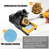 Upgraded Soldering Station Kit - Fast Heating with ESD Safe Design, 5 Replaceable Soldering Iron Tips & 63.5oz Sturdy Construction - for Electronics Repair, DIY & Home Welding Siziviki