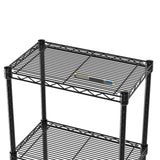 SINGAYE 5 Tier Shelf Wire Shelving Adjustable Storage Shelves Rack Standing Units for Kitchen Closet Laundry Bathroom Organizers Metal Pantry Narrow Mesh Gaps 10" D x 16" W x 55" H Black SINGAYE