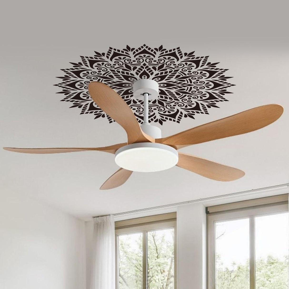 Sitsink Mandala Stencils for Painting Reusable - 6 Pcs Rangoli Damask Stencils for Craft, Large Mandala Templates Wall Stencil for Painting on Wood Rock Canvas Sitsink