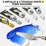 Oil Paint, 40pcs (18ml/0.6oz) with Storage Box, Rich Pigments, Vibrant, Non Toxic Paints for Professional Artist, Hobby Painters & Kids, Ideal for Canvas Painting Magicfly