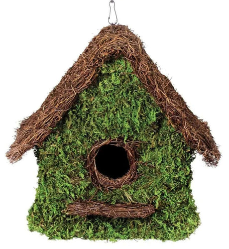 SuperMoss (56012) Maison Birdhouse with Chain, 11 by 12-Inch, Fresh Green SuperMoss