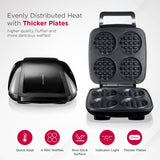 mywaffle Classic Waffle & Chaffle Maker - For Breakfast, Churro, Keto, Belgian and Dessert Waffles - Non-Stick Surface, Extra Deep Plates and Easy to Clean, Perfect for Individuals and Families homeart