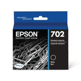 EPSON 702 DURABrite Ultra Ink Standard Capacity Black Cartridge (T702120-S) Works with WorkForce Pro WF-3720, WF-3730, WF-3733 Epson