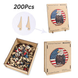Reouinty Wooden Puzzle for Adults, Eagle Wooden Jigsaw Puzzles(11.1 * 11.2in-200pcs), Beautiful Wooden Puzzle with Box Birthday Gifts for Adults and Kids Family Game Reouinty