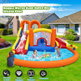 Umbalir 14.2x12.8FT Inflatable Water Park, Giant Slide Bounce House With 2 Long Slides, Thrilling Climbs, Trampoline and Big Splash Pool - 650W Air Blower Included Umbalir
