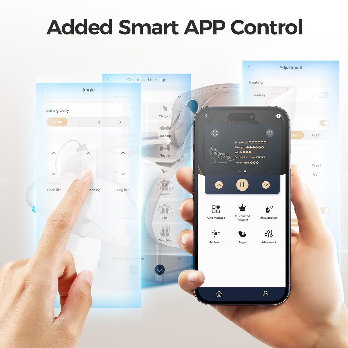 BOSSCARE Zero Gravity Massage Chair: 3D Full Body Airbags Shiatsu Massaging Chairs - SL Track AI APP Body Scanning Heating Recliner BOSSCARE