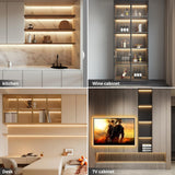 CHNMALITAI COB LED Strip Lights 12V Penetrable Wood Touch Dimmable LED Under Cabinet Light Kit with 60W Adapter 2M/6.56FT Flexible COB LED Strip for DIY Kitchen,Cabinet,Counter,Shelf,Showcase Decor CHNMALITAI