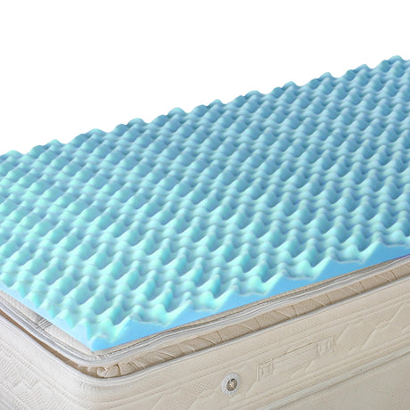 DMI 2-Inch Foam Mattress Topper, Egg Crate Foam Pad for Support, Air Circulation, Pressure Relief & Weight Distribution, Twin Size 33 x 72, Blue DMI
