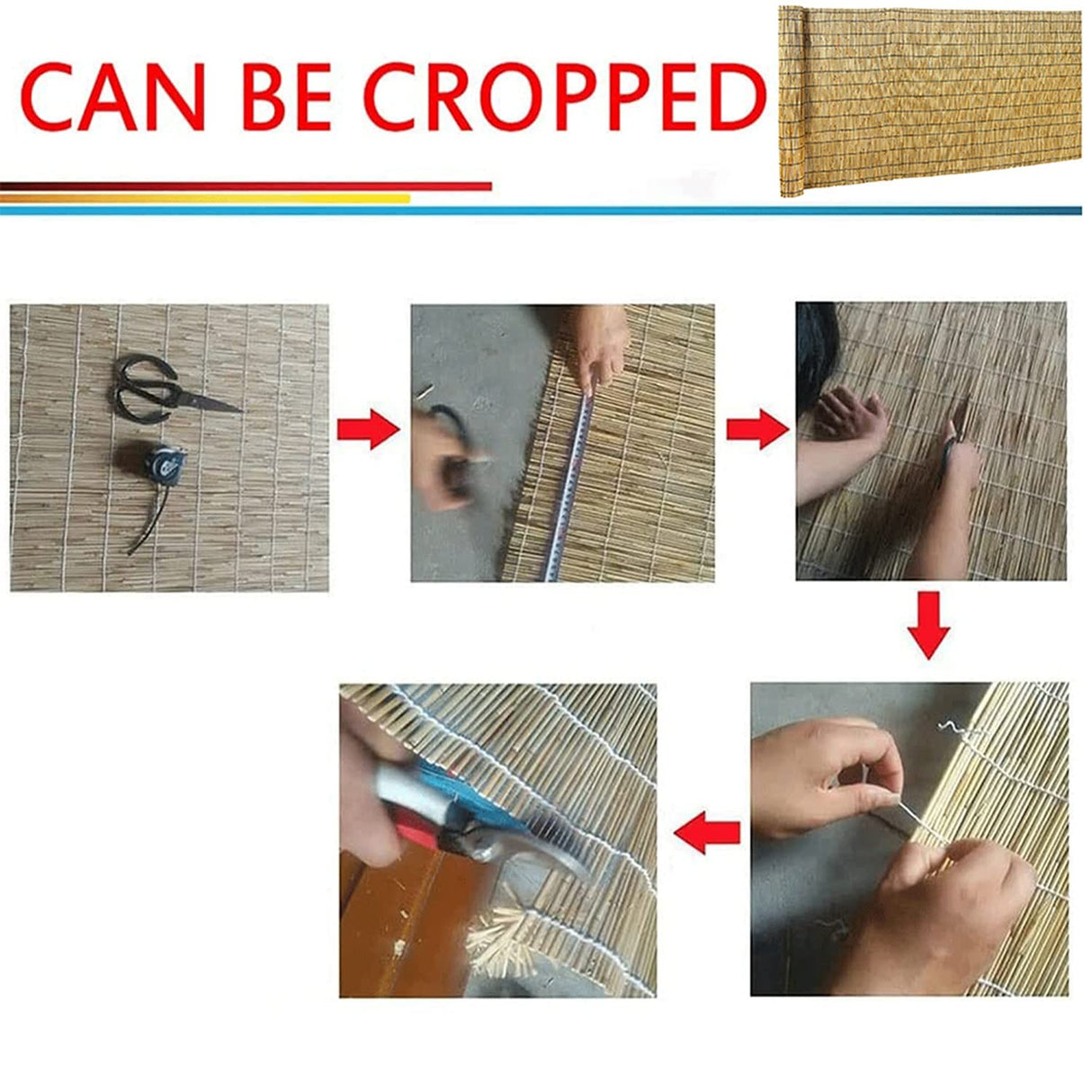 Bcofo Natural Reed Fencing Rolls,4FT X 16.4FT Balcony Reed Fence Bamboo Screen Fencing for Outdoor Backyard Patio， Privacy Screen Panels,Balcony Fencing Covering (Size : H0.61xL6m/H2xL20ft) Bcofo