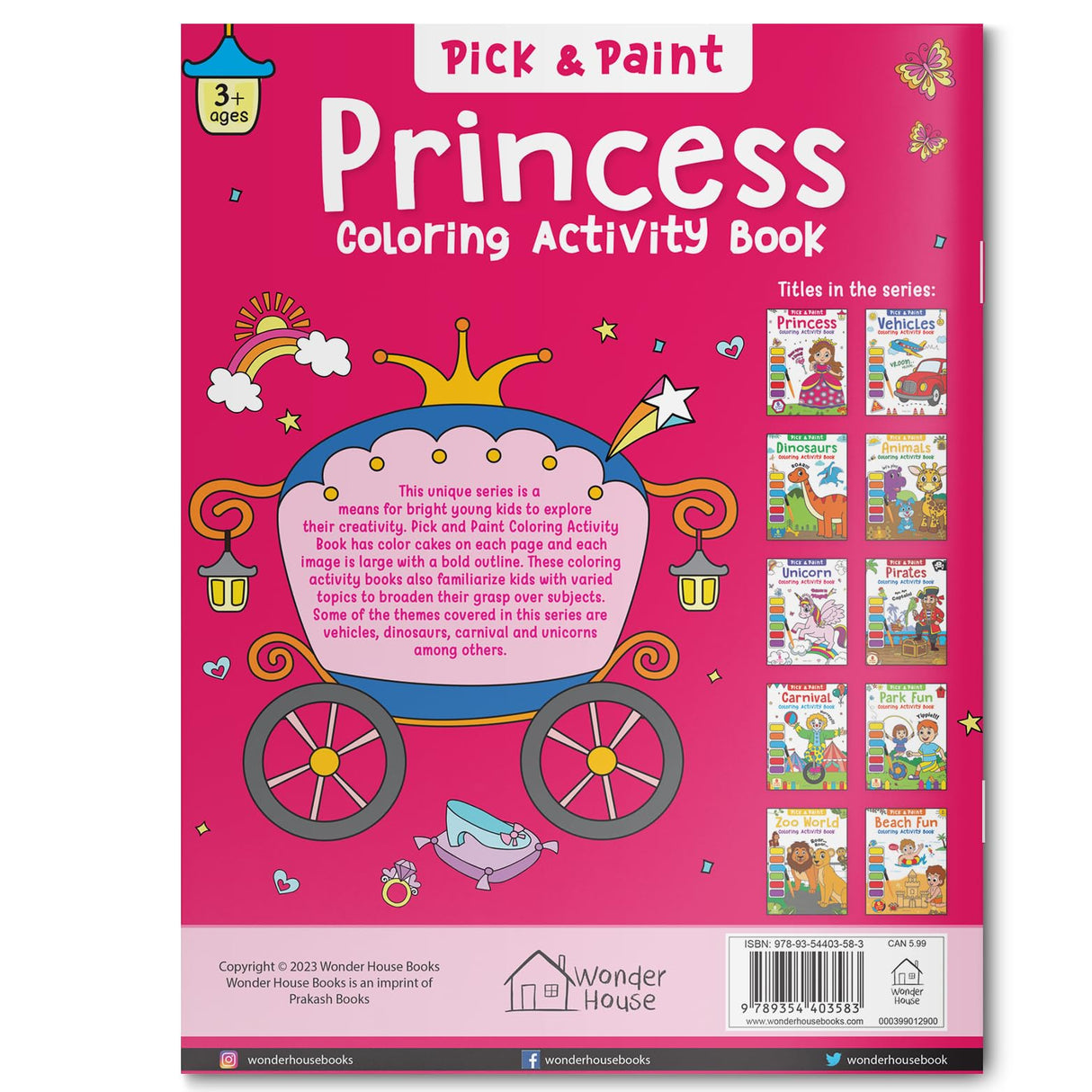 Princess: Pick and Paint Coloring Activity Book WoodArtSupply