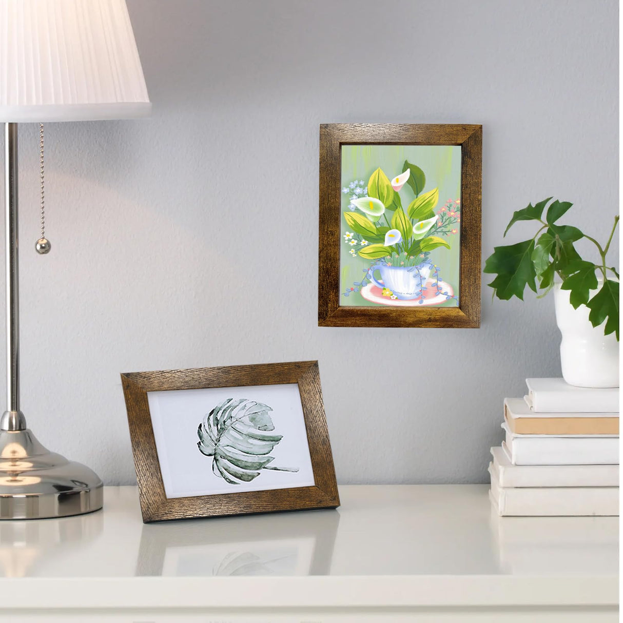 xnlkros 10 pack Picture Frame Set with Two 8x10,Four 5x7,Four 4x6, Rustic Collage Gallery Wall Frame, Farmhouse wood Photo Frames for living room Wall Gallery Decor or Desk,Rustic Brown xnlkros