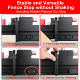 GOINGMAKE Table Saw Miter Gauge with Micro Adjustable Flip Stop and Extendable Fence and Quick Angle Stop for Table Saw Band Saw Router Table Fit 3/8 x 3/4" T Slot for Woodworking Crosscut, Miter Cut goingmake