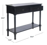 Safavieh Home Collection Allura Black 2-Drawer Bottom Shelf Console Table Safavieh