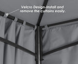 ABCCANOPY 10x12 Outdoor Gazebo - Patio Screened Gazebo with Curtains and Windows for Deck, Lawn and Backyard (Dark Gray) ABCCANOPY