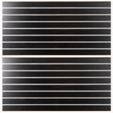 Slatwall Panels with Aluminum Reinforcement Strips Black Heavy Duty 4’x4’ MDF Slat Wall Paneling for Retail Display, Garage Tool Storage, Guitar Shop, Home Storage, Wood Slat Wall Paneling Board FRAYSCENT