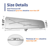 Bernkot Corner Shower Shelf 12" Brushed 304 Stainless Steel Quadrilateral Corner Shelves Recessed Bathroom Storage Shampoo Holder Organizer Kitchen Shelf Rack 2 Pack, No Drilling Needed Bernkot