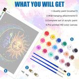 Lxmsja Moon Paint by Numbers Kit for Adults, Sun Acrylic Paint by Numbers for Adults Beginner, DIY Craft Supplies Oil Painting Kits for Home Wall Decor 16x20 inch (No Frame) Lxmsja