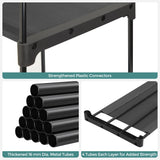 SONGMICS Portable Closet, Freestanding Closet Organizer, Clothes Rack with Shelves, Hanging Rods, Storage Organizer, for Cloakroom, Bedroom, 44.1 x 16.9 x 65 Inches, Black URYG24BK SONGMICS