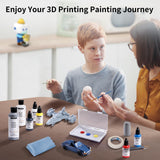 ANYCUBIC 3D Printer Accessories, Multifunctional 3D Models Painting Set with Acrylic Paint kit 5 Colors, Primer, Topcoat, and Painting Tools, Miniatures Painting for 3D Printing Enthusiasts ANYCUBIC