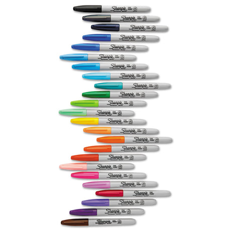 Sharpie Electro Pop Permanent Markers, Fine Tip, Marker Set, Assorted Colors, 24 Count - Coloring, Drawing, Art, Markers, Writing Sharpie