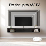 Pmnianhua Floating TV Stand with Drawer,59'' Wall-Mounted TV Cabinet,Floating TV Console,Under TV Entertainment Shelf with Storage for Bedroom Living Room(Black) Pmnianhua